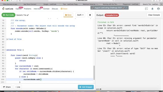 Interview, Swift : Data Structure - Trie ( Generic , Terminology , implementation ) смотреть онлайн