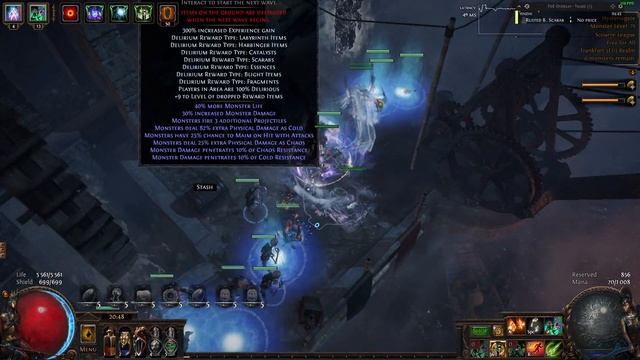 PoE 3.16 skeleton mages wave 29-30 simulacrum смотреть онлайн
