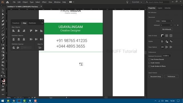 Portrait Business Cards Design in Illustrator | Illustrator Tutorial in Tamil смотреть онлайн