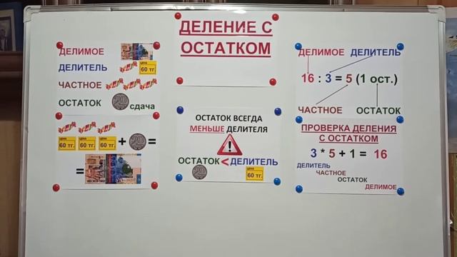 Математика. Деление с остатком. Ким Е.О., учитель начальных классов. смотреть онлайн