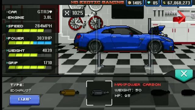 GTR (4.6 SECONDS) 5000HP FASTEST CAR IN PIXEL CAR RACER смотреть онлайн