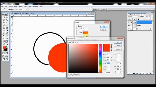 How to draw unfilled or no-filled circle in photoshop 7.0 by Tech-geekay смотреть онлайн