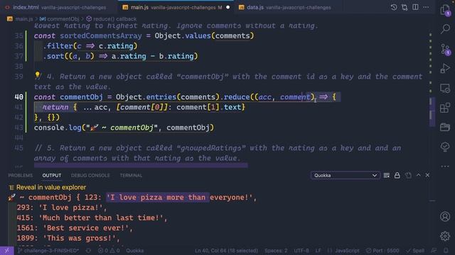 Vanilla JavaScript Challenge (Working with Objects) смотреть онлайн