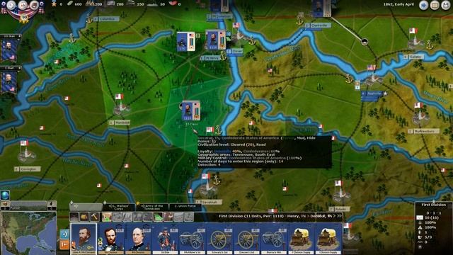 Ageod's American Civil War II, Bloody Shiloh. Ep. 1 смотреть онлайн