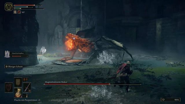 Magmalindwurm Makar - Boss Fight - Elden Ring смотреть онлайн