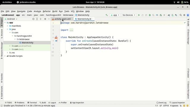 3.Creating A New Project & Some Android Studio Settings | Android Studio смотреть онлайн