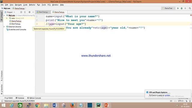 How To take Input from keyboard and user in python смотреть онлайн
