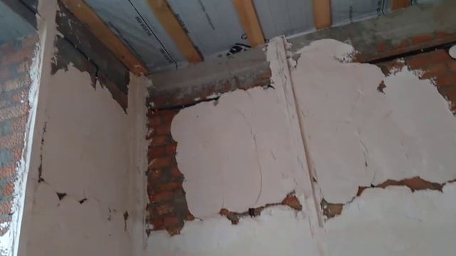 Утепленная штукатурка стен. По технологии Армянской штукатурки. Гипс +опилки. смотреть онлайн