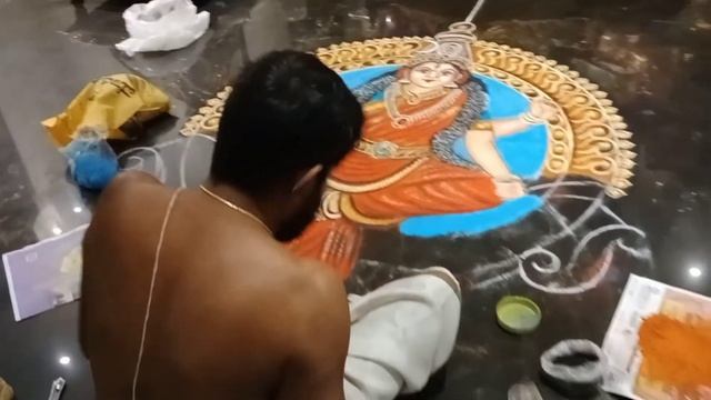 Invoking Goddess Lalita Tripura Sundari..... Sri Chakra Mandala.. A Beautiful Art ? смотреть онлайн