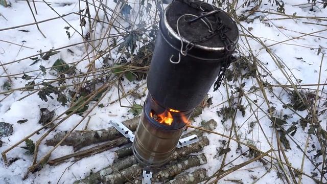 Тест походной печки-щепочницы Век Урал 3-яруса 108 мм. смотреть онлайн