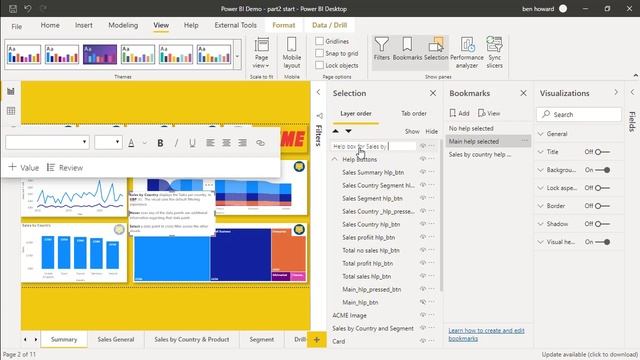 Adding Help to Power BI reports using bookmarks - part #2 смотреть онлайн