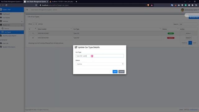 Auto Dealer Management System in PHP DEMO смотреть онлайн