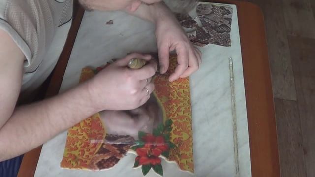 Делаем дамское зеркало.Видео урок.Часть2. смотреть онлайн