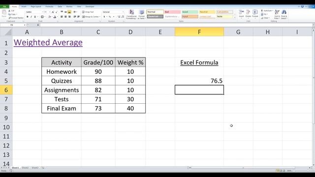 How to calculate a weighted average grade in Excel смотреть онлайн