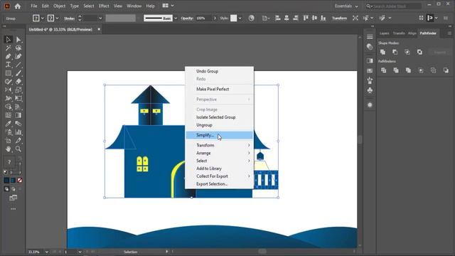 Halloween Night Landscape Drawing _ Vector Art In illustrator tutorial смотреть онлайн