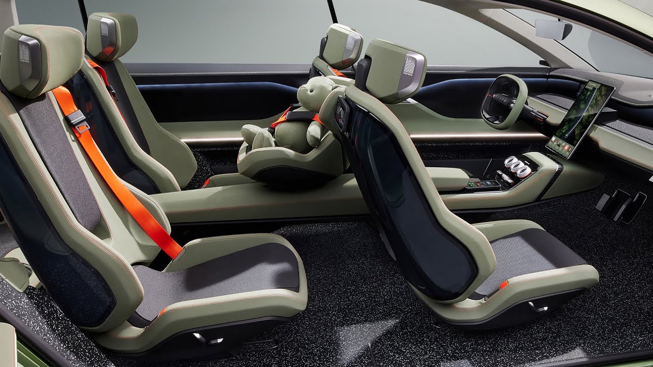 Новый Skoda VISION 7S INTERIOR – высокотехнологичный 7-местный электромобиль будущего. смотреть онлайн