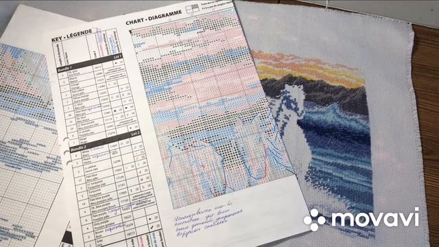 ВЫШИВКА КРЕСТИКОМ | ПРОЦЕСС THE WAVE (ВОЛНА) от DIMENSIONS (1) смотреть онлайн
