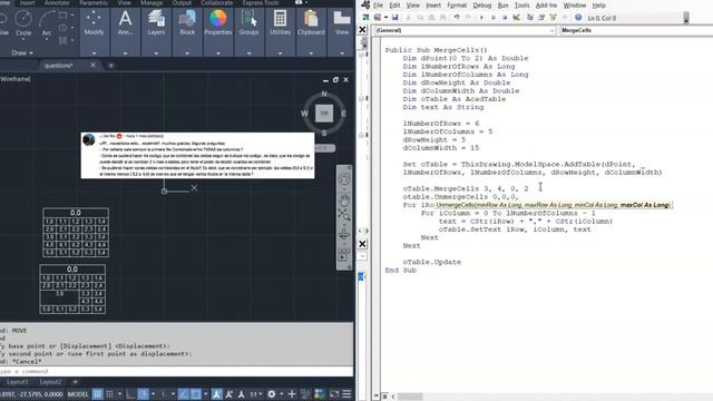 AutoCAD - Como combinar celdas de una tabla de Autocad (vba) смотреть онлайн
