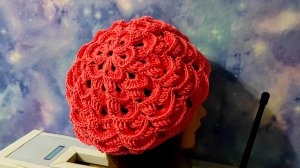 Объёмный, летний берет крючком. Беретик для начинающих.