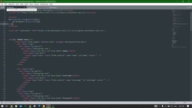 Praktek Penggunaan Enkripsi MD5 & HASH Pada Username Password смотреть онлайн