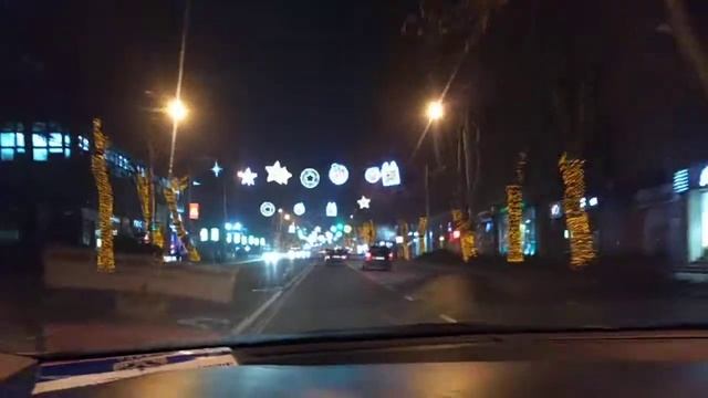 Тбилиси Грузия. Новогодние улицы смотреть онлайн