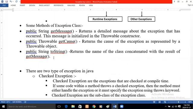 Exception handling In Java (class 1) смотреть онлайн