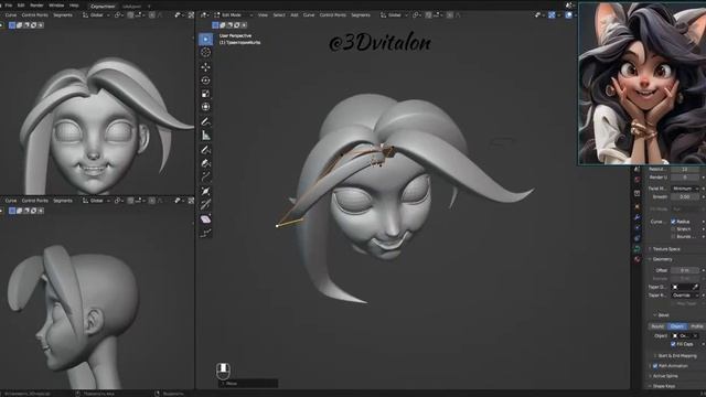 Стилизованный 3Д персонаж в Blender 3.6 смотреть онлайн