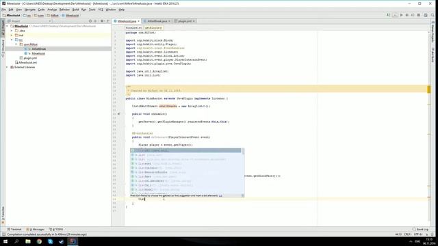 #8. Создание плагинов для Minecraft. Кирка 3x3.