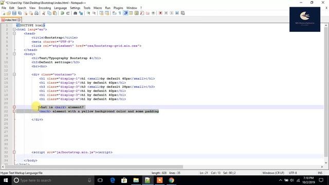 #3 Text Typography Bootstrap 4 - Learn Bootstrap 4 tutorials for beginners - No Commentary смотреть онлайн