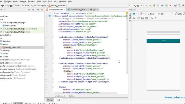 Create a Login Screen Using TextInputLayout with EditText in Android смотреть онлайн