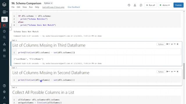 96. Databricks | Pyspark | Real Time Scenario | Schema Comparison смотреть онлайн