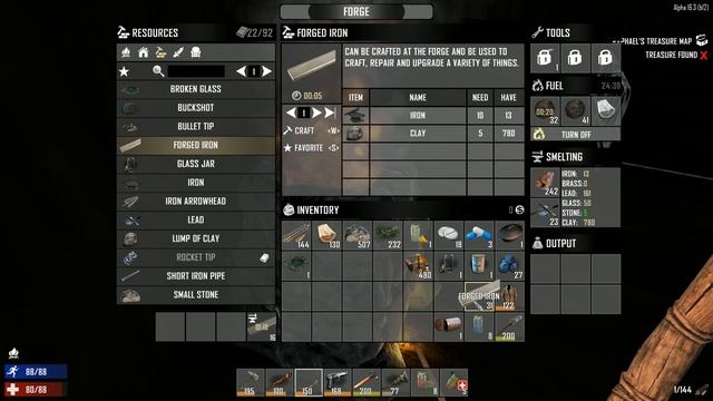7 Days To Die. Кооп с Артёмом #14. 21 ночь. Наконец печь и верстак) смотреть онлайн