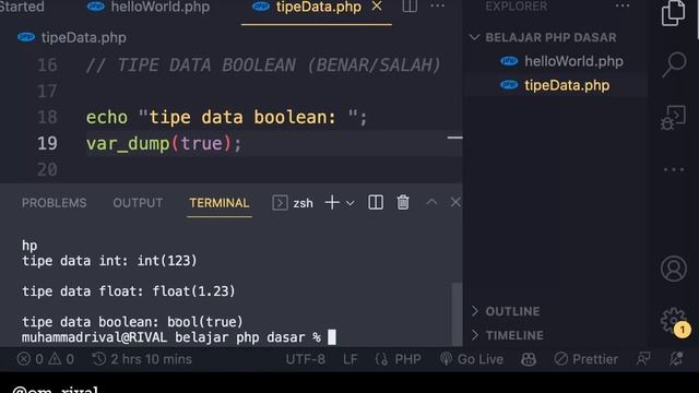 BELAJAR PHP EPS 2 || TIPE DATA DALAM PHP смотреть онлайн