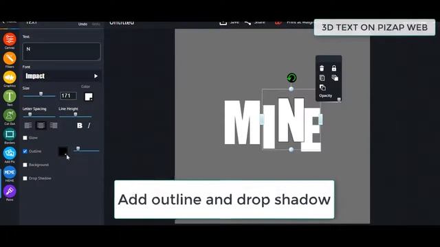 piZap's Quick Photo Editing Tutorial: 3D Text on piZap Web смотреть онлайн