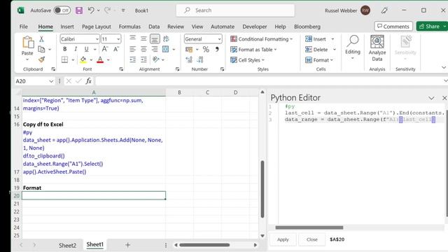 Read csv data using pandas, then format and export using Excel. смотреть онлайн