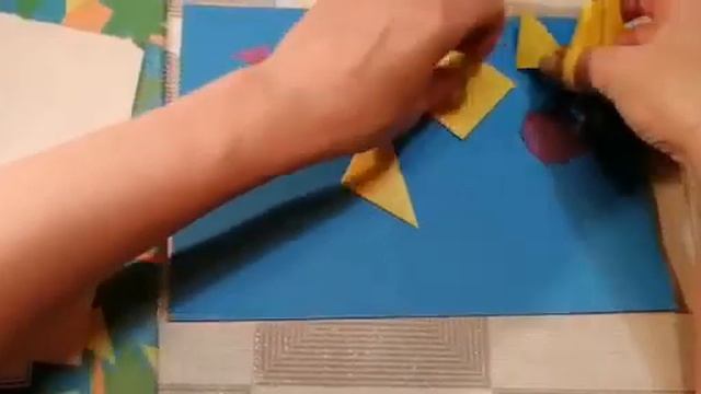 Аппликация из геометрических фигур "Рыбки в аквариуме" смотреть онлайн