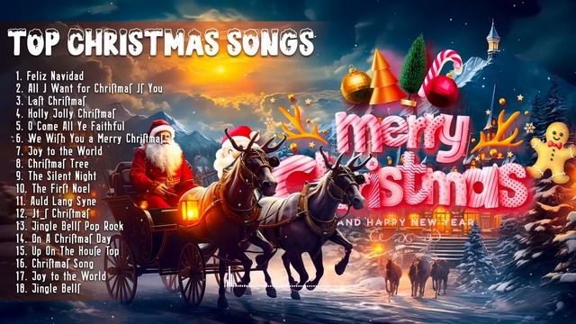 Top Christmas Songs of All Time ??Christmas Songs Playlist 2024 ?? Feliz Navidad, Oh Holy Night ?? смотреть онлайн