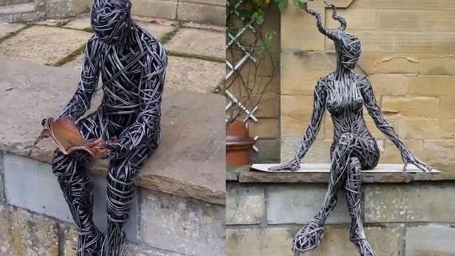 Скульптуры из проволоки смотреть онлайн