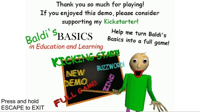 LET'S GO CAMPING | Baldi's Basics in Education and Learning Kickstarter Field Trip Demo |5 and Unde смотреть онлайн