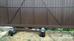 Откатные ворота на винтовых сваях для проема 6 метров НОВЫЕ ВОРОТА