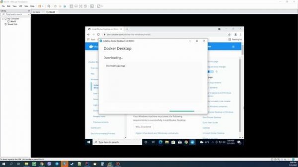 Running Docker on virtual Windows 10 pro, which run on vmware #Docker #vmware