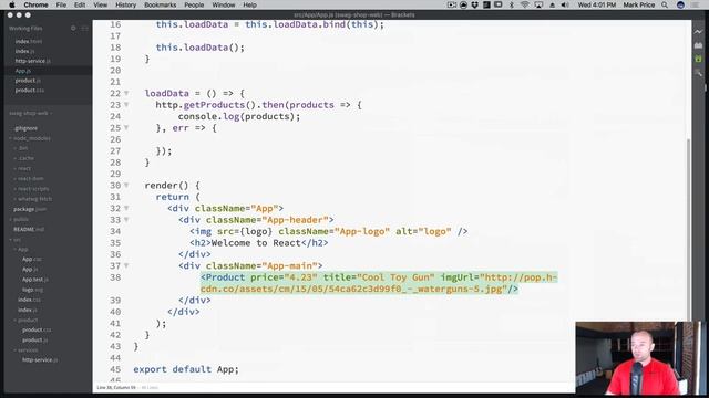 Full stack web development Course | 125. Swag Shop: Props in React смотреть онлайн