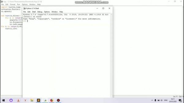Python модуль: turtle(черепашка)