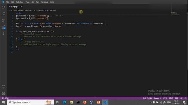Classic SQL Injection At Code Level | First Type Of SQL Injection Attack смотреть онлайн