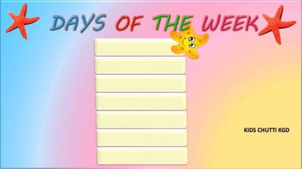 days of the week | sunday monday tuesday | 7 days kids | sunday monday spelling | 7 days in a week
