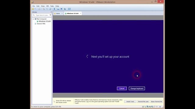 Установка Windows 10 Technical Preview на виртуальную машину VMWare Workstation, процесс установки смотреть онлайн