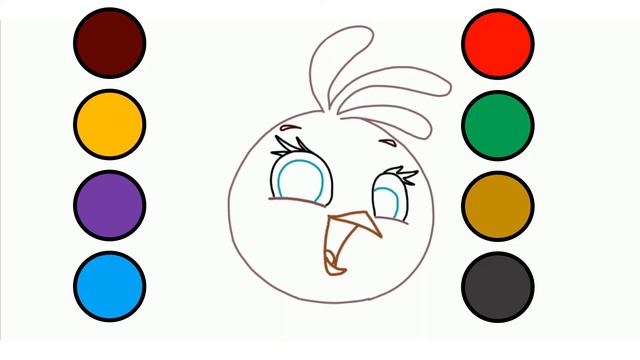 How to draw an Angry Bird Stella ! Simple step by step tutorial смотреть онлайн