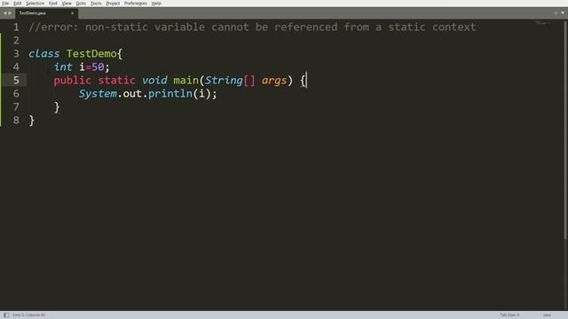 Learn Java by solving error - non-static variable cannot be referenced from static context смотреть онлайн