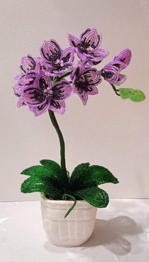 Орхидея из бисера МК