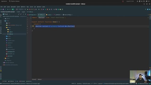 Monolito modular en Symfony + NextJS - Convirtiendo el proyecto en monorepo y añadiendo NextJS (XI) смотреть онлайн